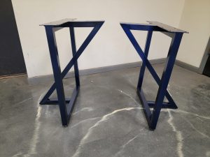 Crossover Style Metal Dining Table Legs