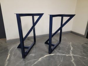 Crossover Style Metal Table Legs for Glass Top