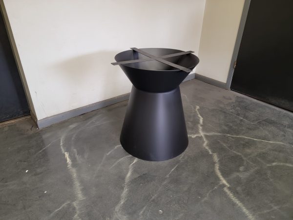 Rolled Tulip Style Metal Table Base for Wood Top