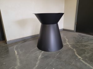 Rolled Tulip Style Custom Metal Table Base for Marble Top