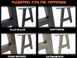 Painted color options for metal table legs and bases 1 of 2