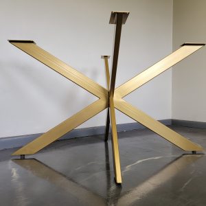 Rectangular Cross X Metal Table Base for Quartz Conference Table