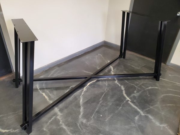 Angular X-Style Metal Table Base for Dining Table