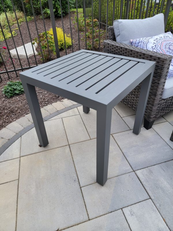 Slat Style Heavy Duty aluminum Outdoor Side Table