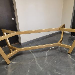 Chevron Style Metal Table Base for Quartz Dining Table