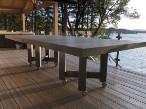 Metal Table Bases Trestle Style for Waterfront Outdoor Application