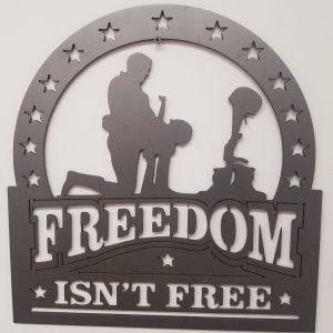 Freedom Isn't Free Metal Wall Art with Brushed Finish