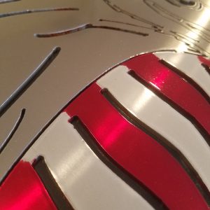 Eagle and Flag Metal Wall Art with Polished and Dyed Metal Finish