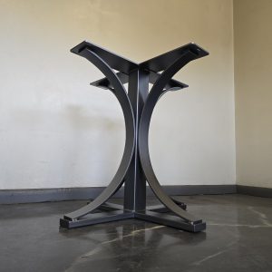 Curved Arch Style Metal Table Base for pedestal and trestle applications for a wood dining table