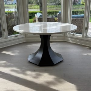 Octagon Tulip Style Metal Tabe Base for Round Stone Kitchen Table