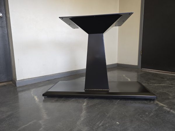 Square Tapered Column Style Metal Table Base for quartz top