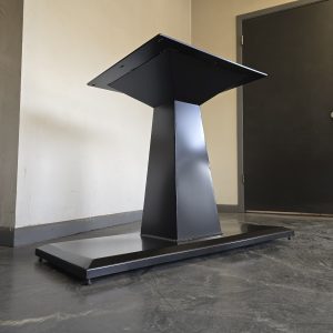 Tapered Square Column Style Metal Table Base for Pedestal and Banquette Applications