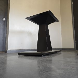 Tapered Square Column Style Metal Table Base for Pedestal and Banquette Applications