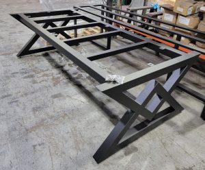 Added Cross Bars to the Diamond Style Metal Table Legs