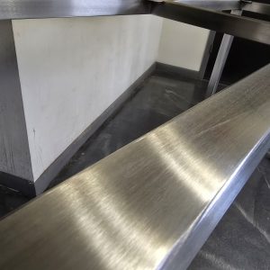Brushed Stainless Steel Parsons Style Metal Base Legs for Glass Dining Table