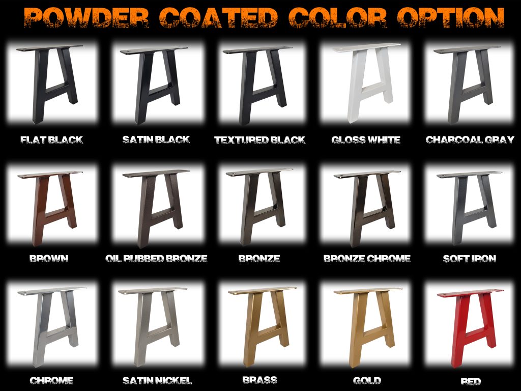 Powder Coat Options for Metal Table Legs and Table Bases