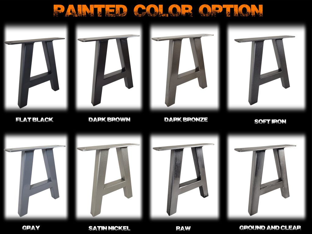 Painted Options for Metal Table Legs and Table Bases