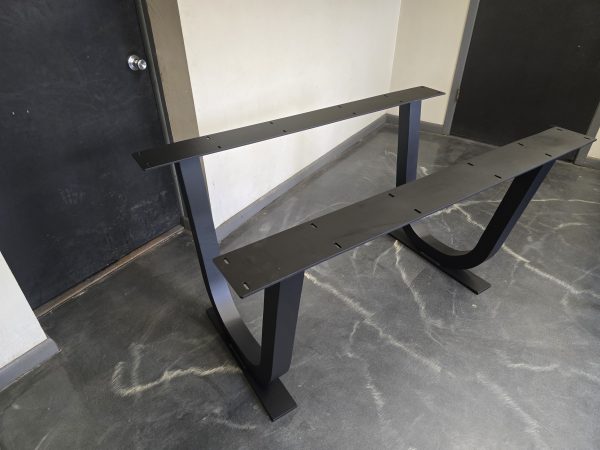 U-Shaped Steel Table Base, custom made-to-order for high end applications