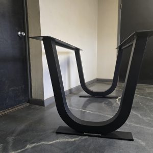 U-Shaped Style Custom Metal Table Base for Dining Tables, Kitchen Tables, Benches, Coffee Tables, and More