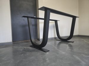 U-Shaped Style Custom Metal Table Base for Dining Tables, Kitchen Tables, Benches, Coffee Tables, and More