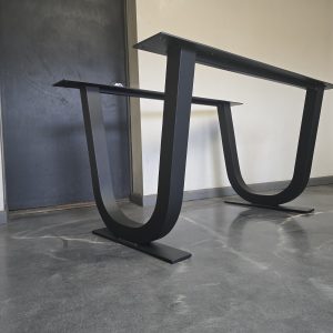U-Shaped Style Custom Metal Table Base for Dining Tables, Kitchen Tables, Benches, Coffee Tables, and More